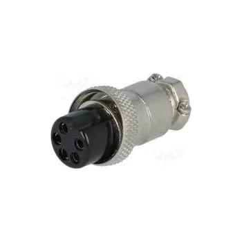 Elektrická zásuvka Zástrčka mikrofonní zásuvka PIN 5 na kabel přímý 6mm