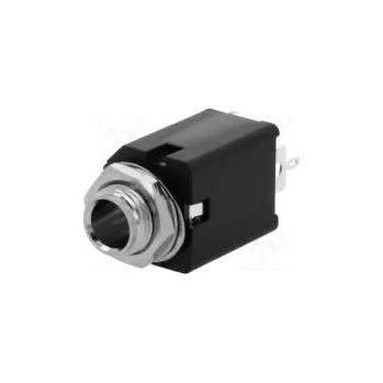 Elektrická zásuvka Zásuvka Jack 6,35mm zásuvka mono přímý do panelu THT