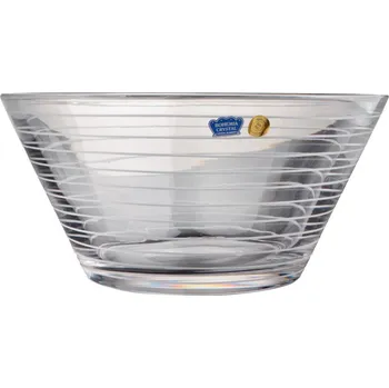 Broušená mísa s pruhy, Glamour Crystal