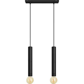 Lustr na lanku TUBA 2xE27/15W/230V černá