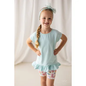 Dívčí tričko Dívčí tunikové tričko mentolové barvě-Lily Grey 116 / 6 let