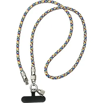 Datový kabel 2v1 Univerzální crossbody popruh pro telefon s kabelem USB-C / USB-C 1,2m 100W