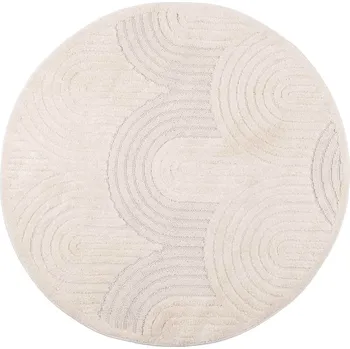 Koberec Kusový kulatý vzorovaný koberec FALA béžová Ø 120 cm Multidecor