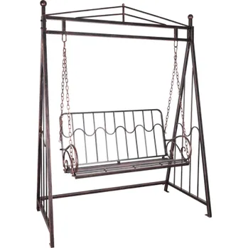 Zahradní houpačka Kovová zahradní houpačka - starobronz