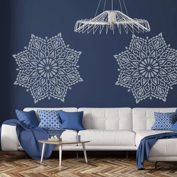 Malířská šablona SQUARE MANDALA (jeden vzor)