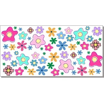 Samolepící dekorace Květy samolepka na zeď - S