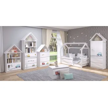 Noční stolek Noční stolek Auta - Bílá