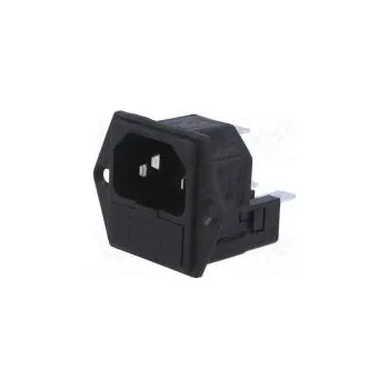 Elektrická zásuvka Konektor napájecí AC zásuvka vidlice 10A 250VAC IEC 60320