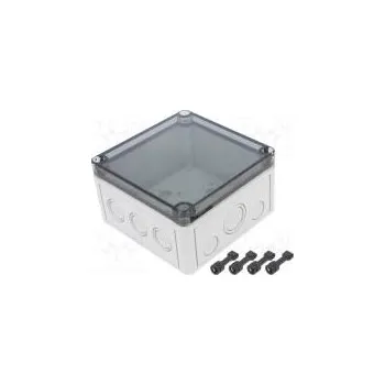 Elektroinstalační krabice Kryt univerzální X 130mm Y 130mm Z 75mm TK PC polykarbonát