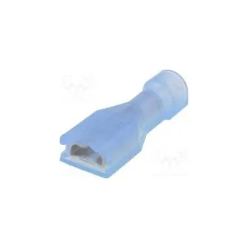 Elektrický konektor Faston plochý 4,8mm 0,8mm zásuvka 1,25÷2mm2 krimpovací modrá