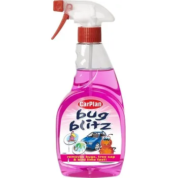 Čistič autoskla CarPlan Odstraňovač hmyzu 500ml odstraňuje zbytky hmyzu z povrchu laku i skla
