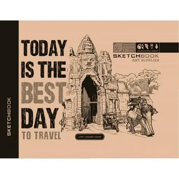 Sketchbook KRAFT TRAVEL19,7x14,5cm, 36 listů, 120 g/m2