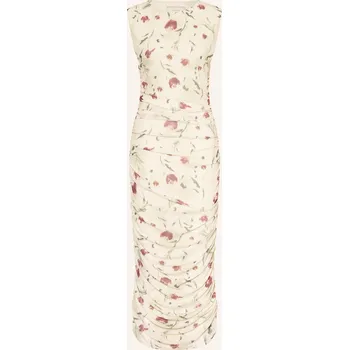 Dámské šaty Neo Noir Dámské Šaty Ze Síťoviny Corilina, krémová / tmavě...