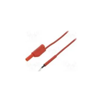 Měřicí kabel Měřicí šňůra 19A měřicí hrot,banánek 4 mm Dél 1m červená
