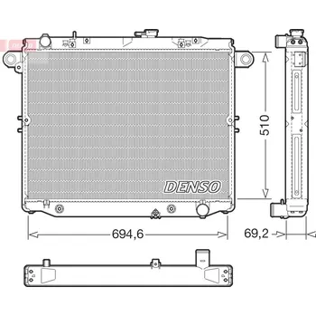 Chladič motoru Chladič, chlazení motoru DENSO DRM50148