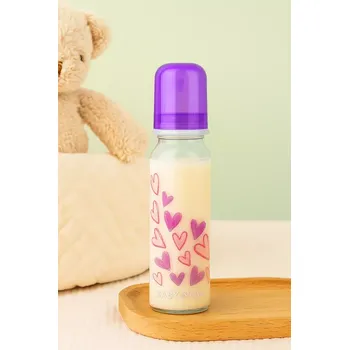 Baby Nova skleněná láhev s potiskem, 250 ml