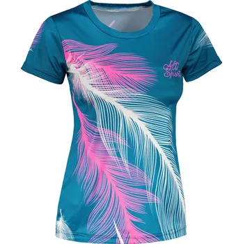 Dámské funkční triko premium ALTISPORT VOJ/ALW001TR01 PETROLEJOVÁ/RŮŽOVÁ XXL