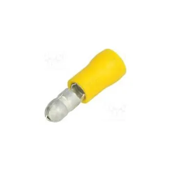 Elektrický konektor Faston kulatý kolík Ø 5mm 4÷6mm2 krimpovací na kabel žlutá