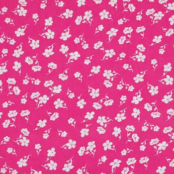 Šatovka N6754 růžová, bílé květy, š.140