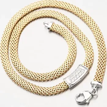 Náhrdelník Dámský náhrdelník stříbro 925 zirkon zlacený N1902536-2196-SLX délka 43 cm