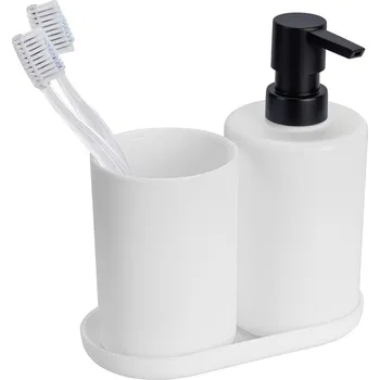 Sada koupelnových doplňků Bílá plastová sada doplňků do koupelny Fano – Allstar ID_1777870