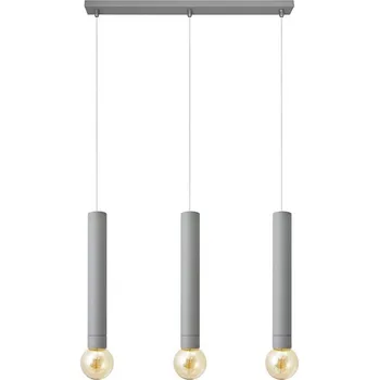 Lustr na lanku TUBA 3xE27/15W/230V šedá