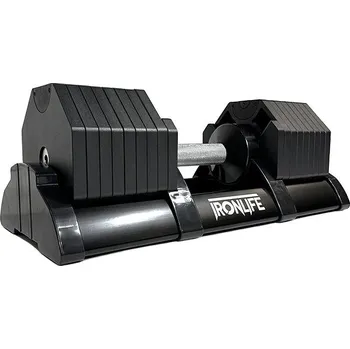 IRONLIFE Nastavitelné činky 2,5 - 40 kg, hexa černé, pár
