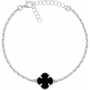 Náramek Brilio Silver Stříbrný náramek pro ženy Čtyřlístek BRC190WBC + 2 měsíce na vrácení zboží