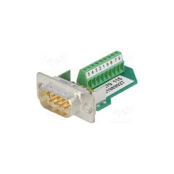 D-Sub PIN 9 zástrčka Variosub vidlice šroubová svorka 5A 60V