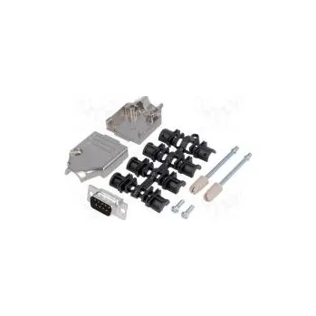 Elektrická zásuvka D-Sub PIN 9 zástrčka vidlice točené kontakty přímý pájení