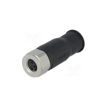 Elektrická zásuvka Konektor M8 zásuvka PIN 3 přímý na kabel zástrčka