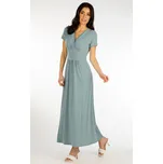 Šaty dámské s krátkým rukávem 5F046 LITEX Barva: šedozelená, Velikost: M