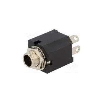 Elektrická zásuvka Zásuvka Jack 6,3mm mono rozpínací kontakty,s vypínačem přímý