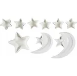 Sada 9 servírovacích talířů Starry Night bílá