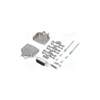 Elektrická zásuvka D-Sub PIN 15 zástrčka vidlice lisované kontakty přímý pájení