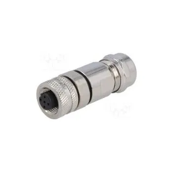 Elektrická zásuvka Zástrčka M12 PIN 5 zásuvka kód B-Profibus na kabel pájení