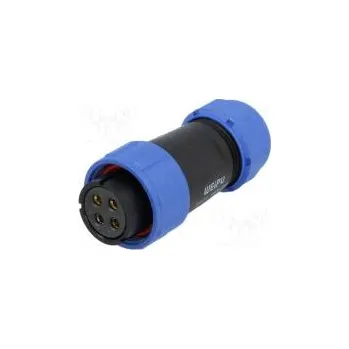 Elektrická zásuvka Zástrčka zásuvka SP21 PIN 4 IP68 7÷12mm pájení na kabel 500V