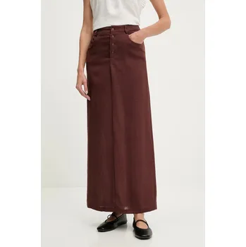 Dámská sukně Plátěná sukně Answear.LAB 3113.FLK hnědá 88X, vel. M