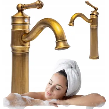 Vodovodní baterie Stojánková umyvadlová baterie Silla ADELITA zlatá