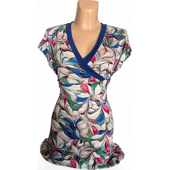 Dámská tunika Halenka zavinovací KLASA, Barva Světle modrá, Velikost 38 - na zakázku, Materiál 96% Viskoza 4% Lycra