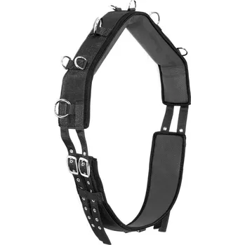 Lonžovací obřišník z nylonu a neoprenu, velikost COB, černý