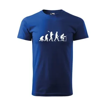 Pánské tričko Tričko s potiskem Evoluce ajťáka: modré 4XL