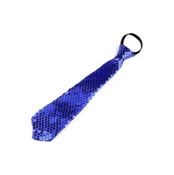 Kravata s flitry - 1 ks - 5 modrá královská