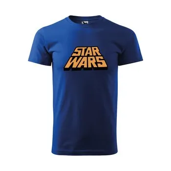 Pánské tričko Star Wars oranžový text: modré 4XL