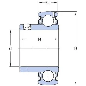 YAT 206 SKF Vkládací ložisko