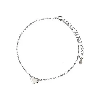 Náramek ZB84018 Stříbrný náramek na nohu se srdíčkem