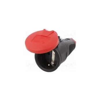 Elektrická zásuvka Konektor napájecí AC zásuvka zásuvka 2P+PE 250VAC 16A PIN 3