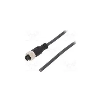 Síťový kabel Připojovací kabel M12 PIN 4 přímý 3m zástrčka 250VAC 4A PUR