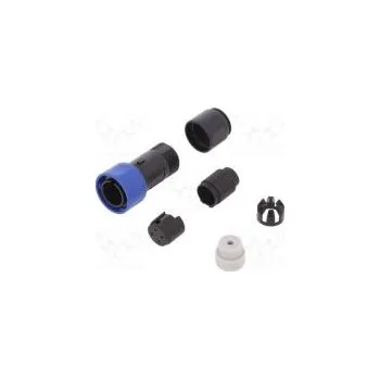 Elektrický konektor Konektor kulatý zástrčka vidlice PIN 4 bez kontaktů na kabel