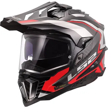 Helma na motorku LS2 přilba EXPLORER CARBON MX701 Frontier II red - S